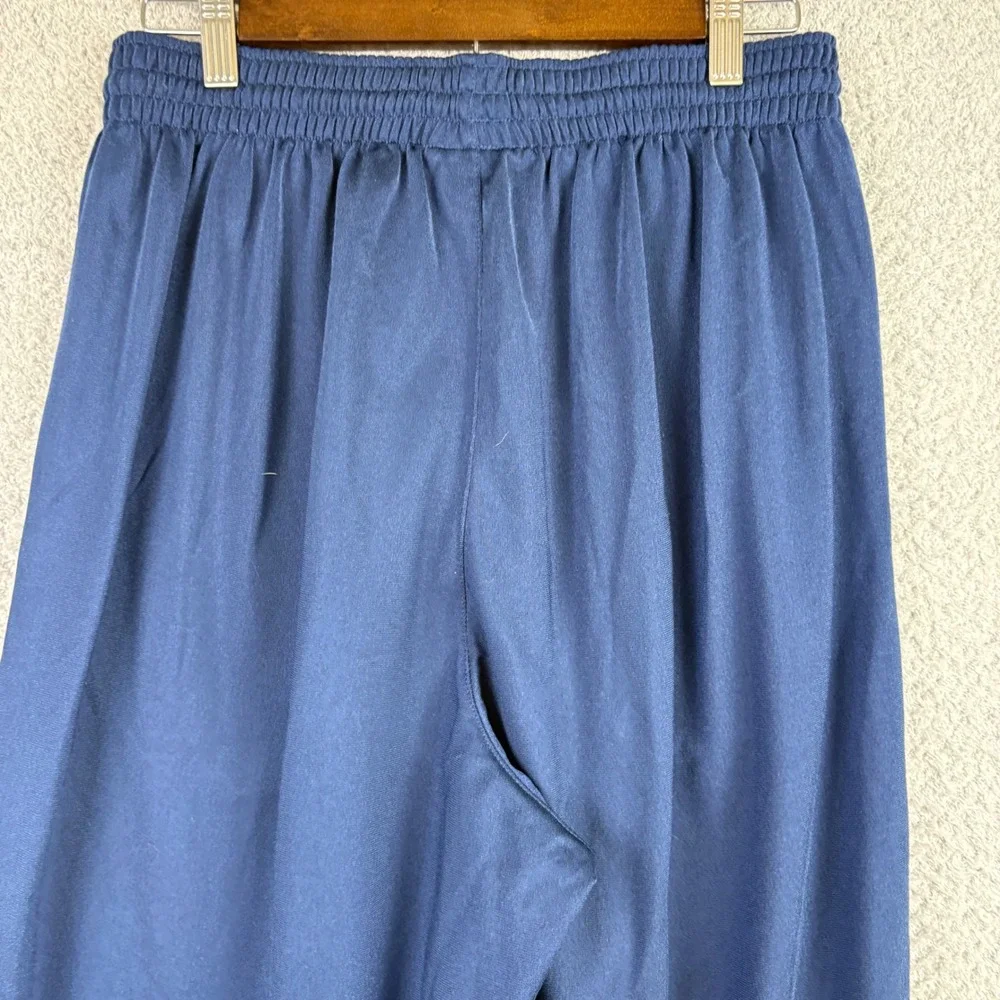 Vintage Nike Track Pants Mens Medium Blue Navy Ankle Zip Y2K Baggy Skater Swoosh